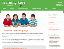 Tablet Screenshot of learningkeys.com.au